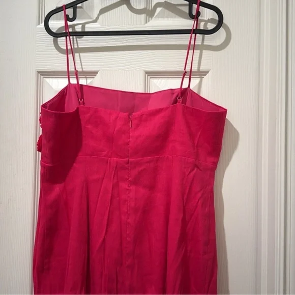 NWT Antonio Melani Dottie Textured Linen Square Neck Sleeveless Midi dress - Picture 7 of 7